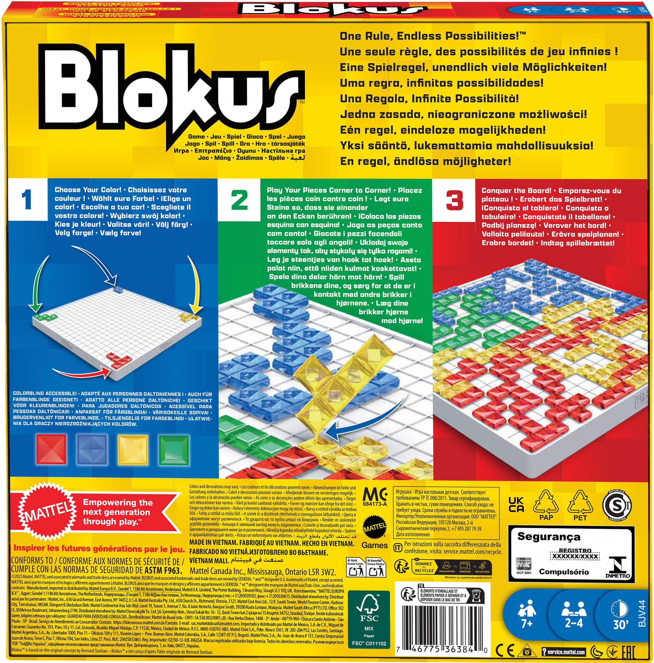 Mattel Games Blokus Strategy Board Game for Kids & Families with Color Blind Accessible Pieces & Just One Rule 🍁 All In One Marketplace Canada
