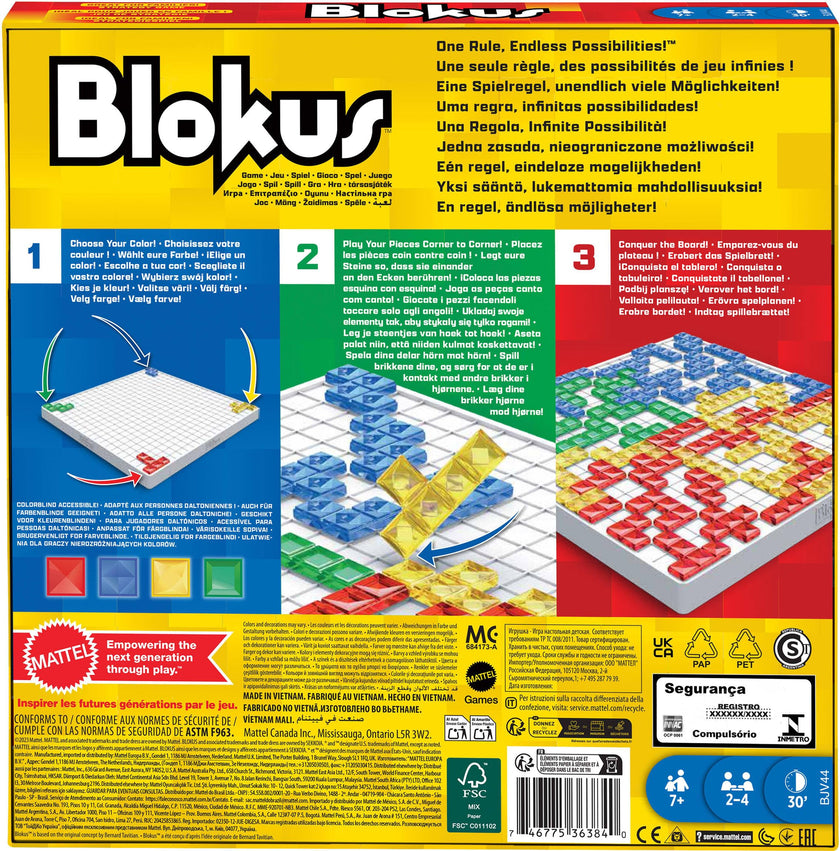 Mattel Games Blokus Strategy Board Game for Kids & Families with Color Blind Accessible Pieces & Just One Rule 🍁 All In One Marketplace Canada