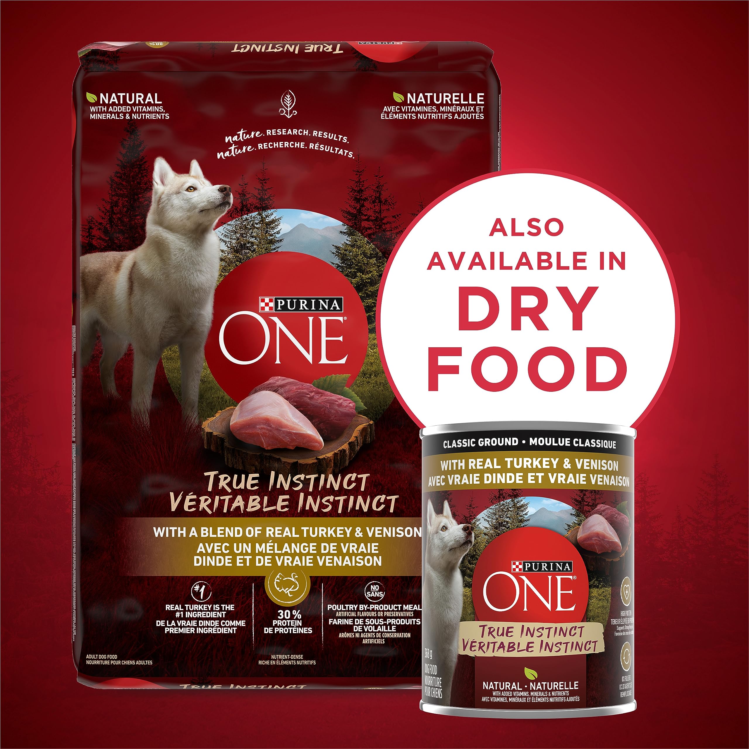 Purina ONE True Instinct Wet Dog Food, Ground Turkey & Venison (12 Pack) 🍁 All In One Marketplace Canada