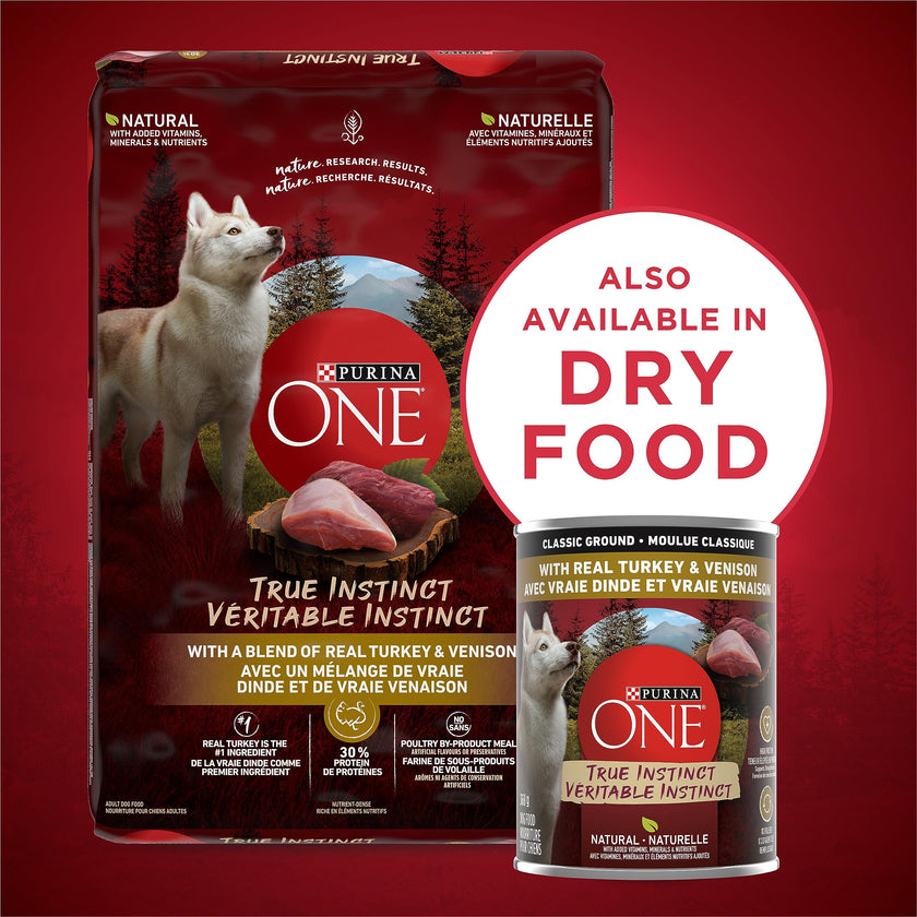 Purina ONE True Instinct Wet Dog Food, Ground Turkey & Venison (12 Pack) 🍁 All In One Marketplace Canada