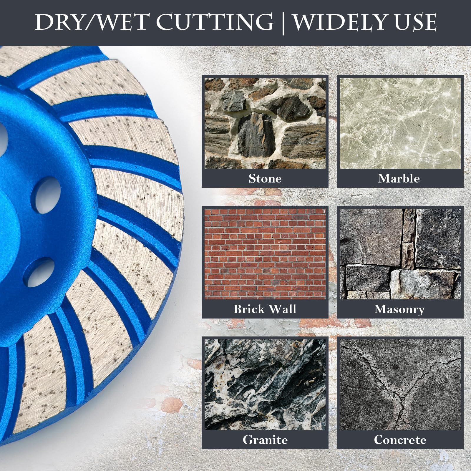 SWIGRANCE 2Pcs Diamond Concrete Grinding Cup Wheels 115mm 4-1/2