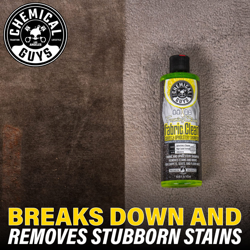 Chemical Guys Foaming Citrus Fabric Clean Carpet And Upholstery Shampoo And Odor Eliminator, Safe for Cars, Trucks, SUVs, Motorcycles, RVs & More, 473 ml, 2 Pack 🍁 All In One Marketplace Canada