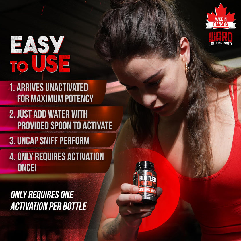 Ward Smelling Salts - Bottled Insanity - Insanely Strong Smelling Salt For Powerlifting Hockey Football Weight Lifting and More | Insane Smelling Salt 🍁 All In One Marketplace Canada