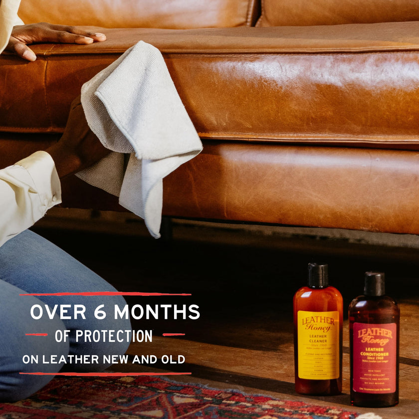 Leather Honey Leather Conditioner - Quality Leather Care Since 1968 - Leather Conditioner for Auto Interiors, Furniture, Shoes, Bags, Accessories & Apparel - 8oz 🍁 All In One Marketplace Canada