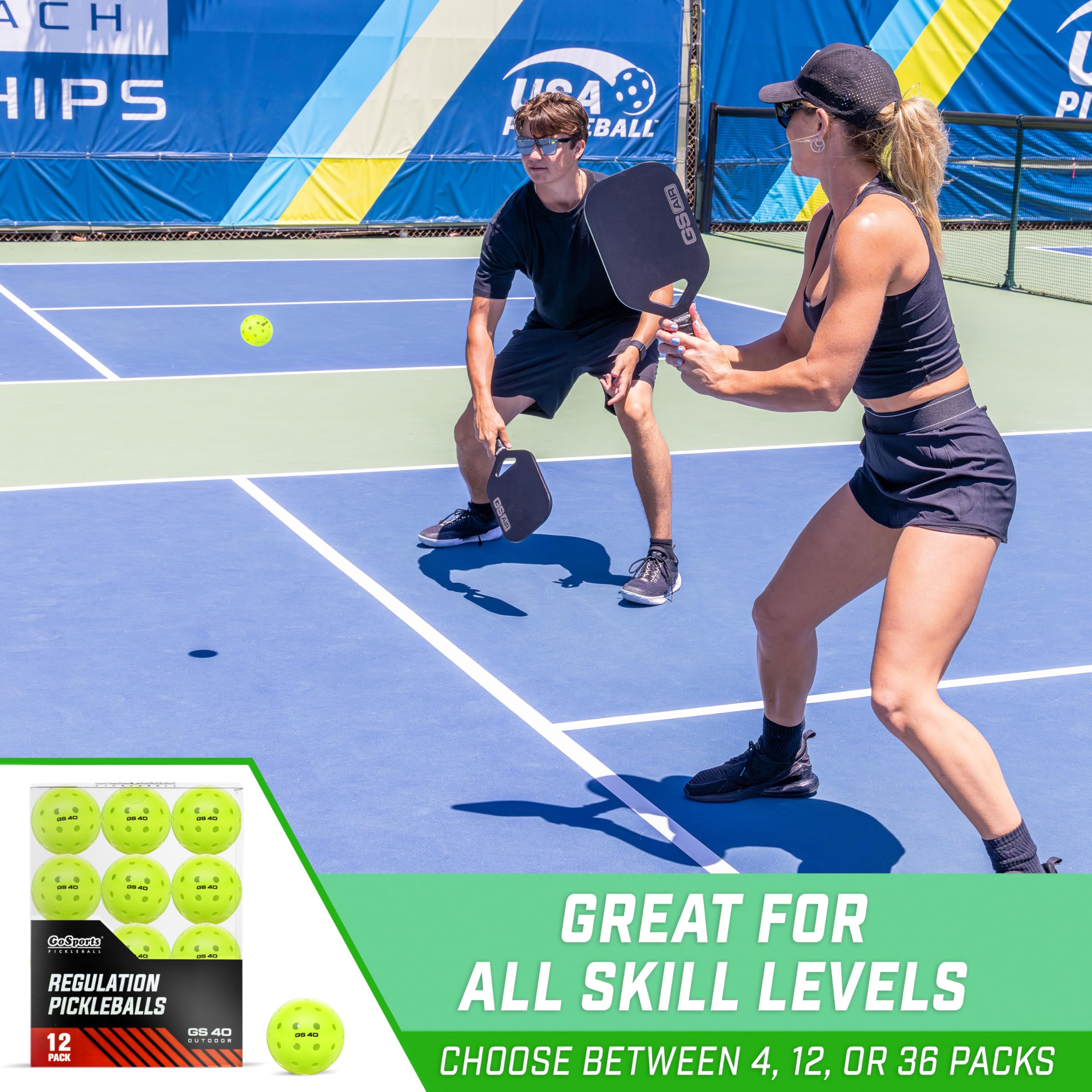 GoSports GS 40 Pickleball Balls - 12 Pack of Regulation USAPA Pickleballs 🍁 All In One Marketplace Canada