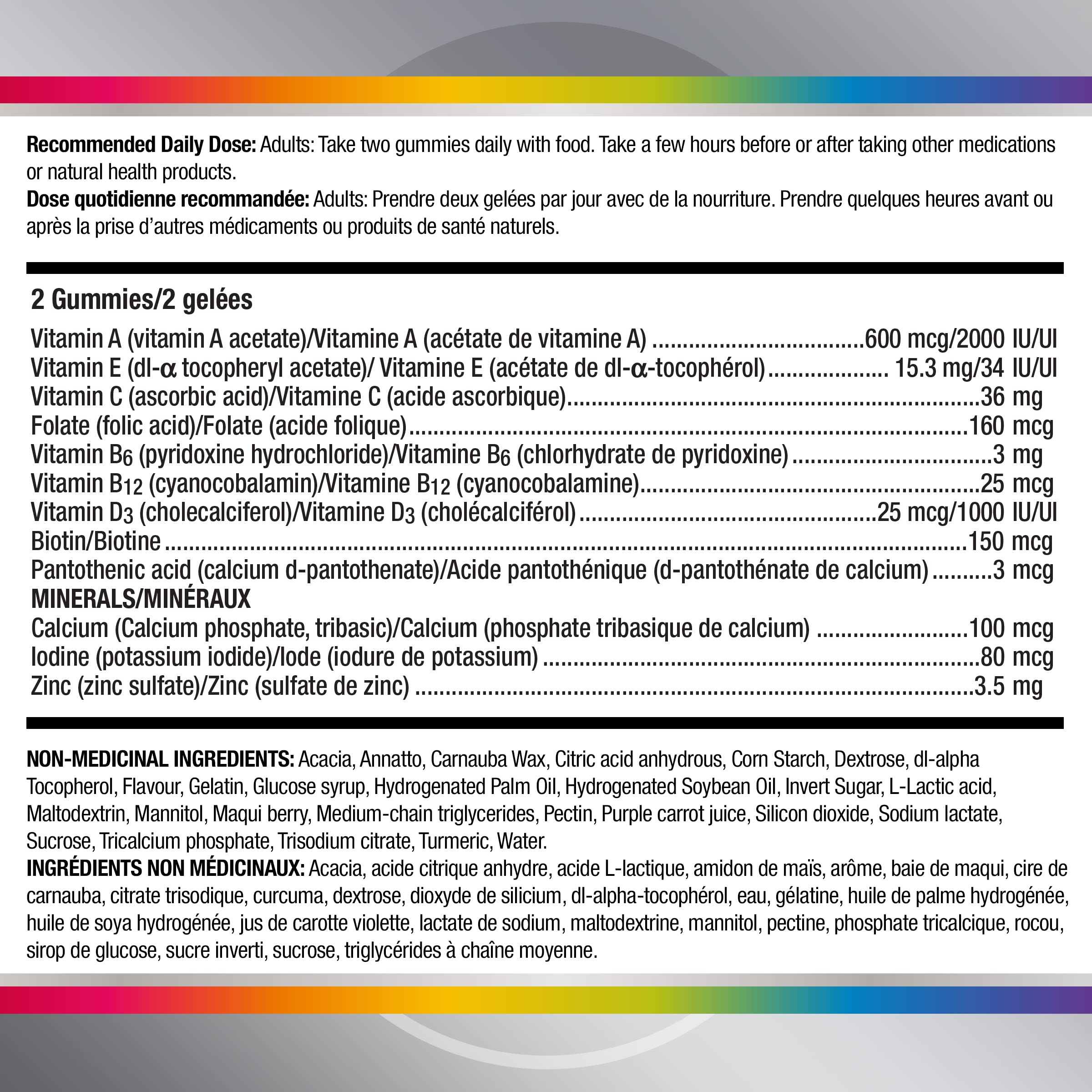 Centrum Women 50 Plus MultiGummies, Multivitamins/Minerals Gummies for Women 50+, Cherry, Berry, and Orange Flavours, 120 Gummies (Packaging May Vary) 🍁 All In One Marketplace Canada