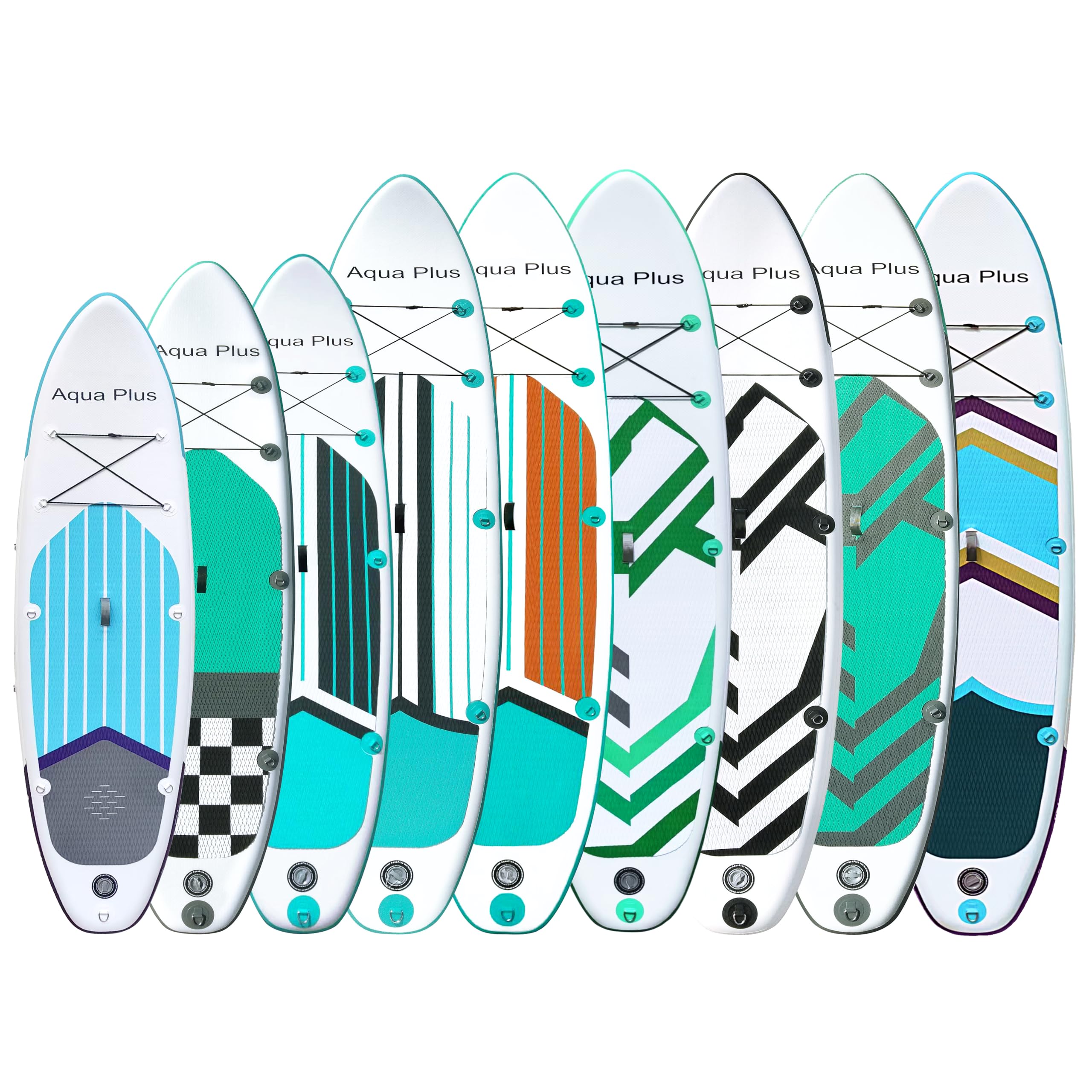 Aqua Plus 6inches Thick Inflatable SUP for All Skill Levels Stand Up Paddle Board,Paddle,Pump,ISUP Travel Backpack, Leash,Shoulder Strap,Youth,Adult Inflatable Paddle Board 🍁 All In One Marketplace Canada