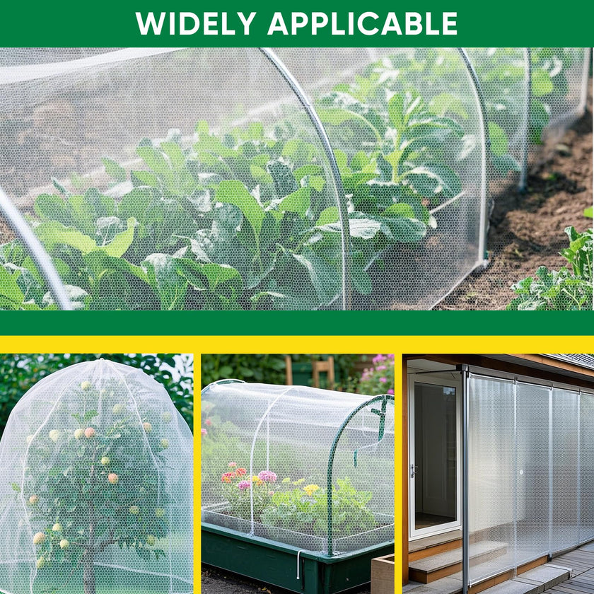 Ultra Fine Insect Mesh Garden Netting 3M x 15M, Extra Large Insect & Bird Barrier Netting, Crop Protection Plants Netting for Vegetables, Fruit Trees, Greenhouse, Customizable Plant Cover Protection 🍁 All In One Marketplace Canada