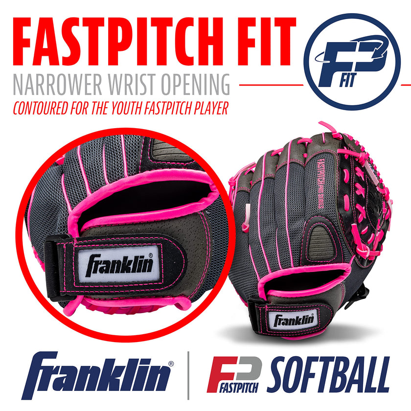Franklin Sports Softball Glove - Left and Right Handed Softball Fielding Glove - Windmill Fastpitch Pro Series - Adult and Youth Fielding Glove - 12 Inch Right Hand Throw - Pink 🍁 All In One Marketplace Canada