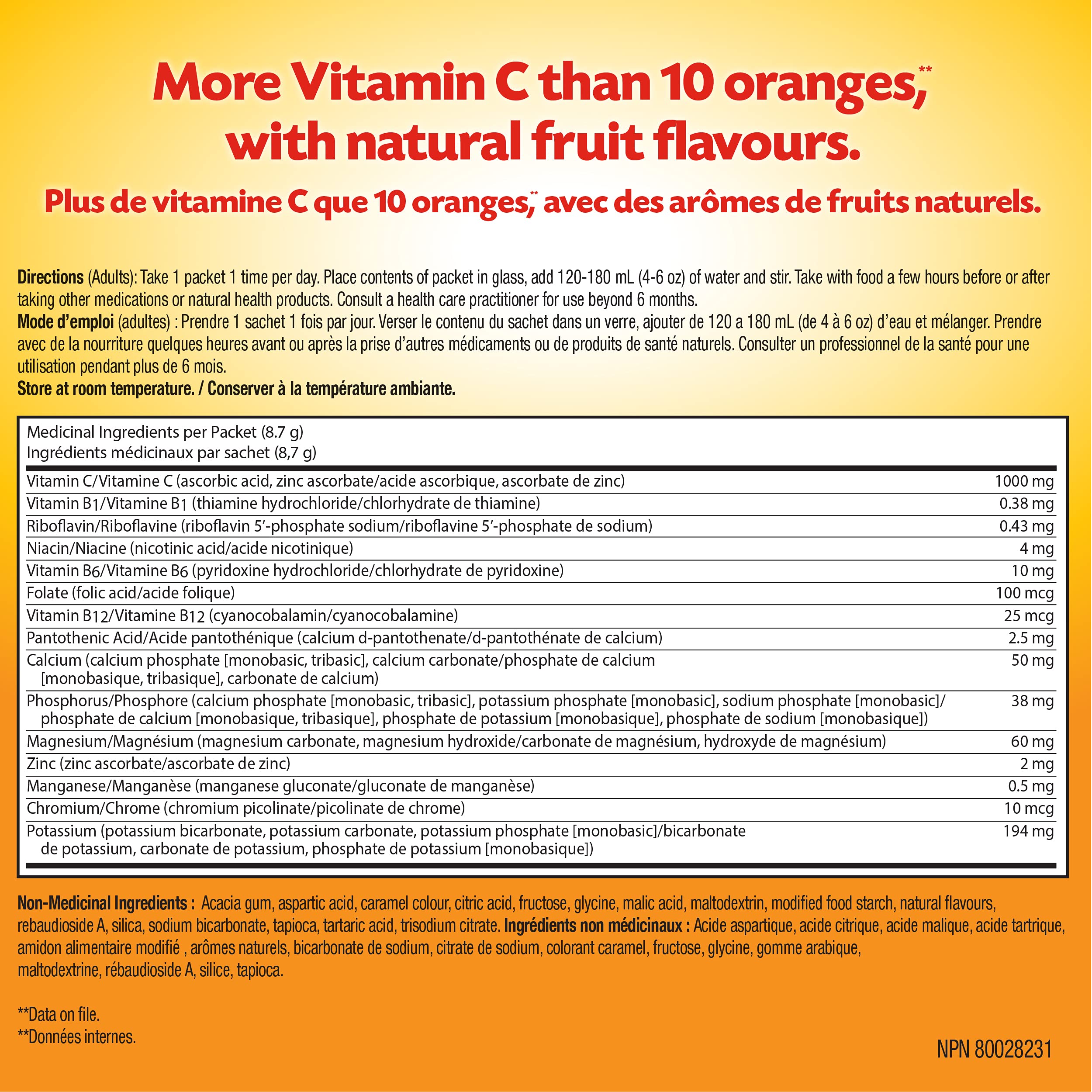 Emergen-C Immune Support Fizzy Drink Mix, A Boost of Vitamins and Minerals, Acai Berry, 30 Sachets 🍁 All In One Marketplace Canada