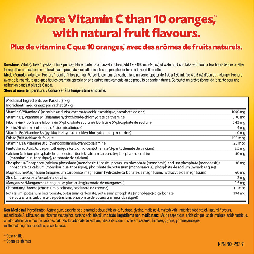 Emergen-C Immune Support Fizzy Drink Mix, A Boost of Vitamins and Minerals, Acai Berry, 30 Sachets 🍁 All In One Marketplace Canada