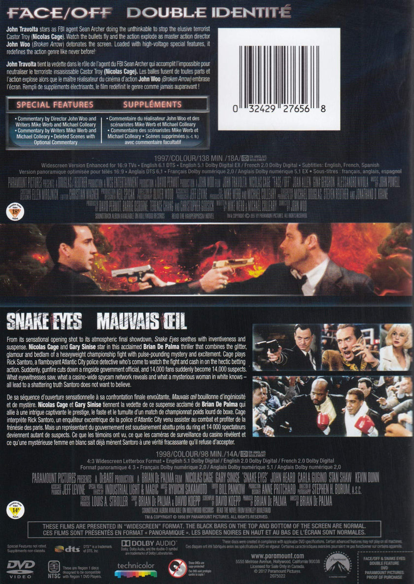 Face/Off / Snake Eyes (Double Feature)