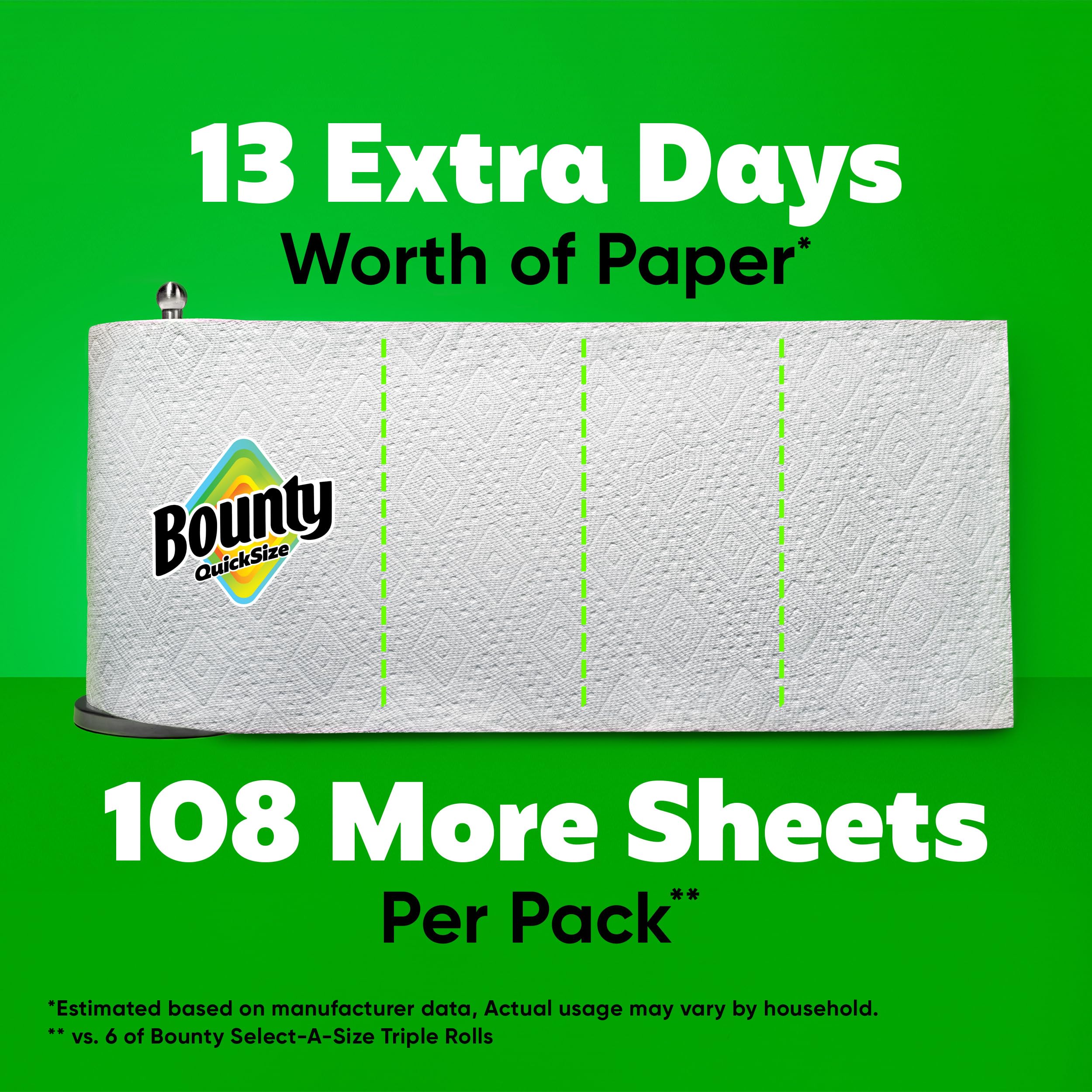 Bounty Paper Towels Quick Size, White, 6 Family Triple Rolls = 20+ Regular Rolls 🍁 All In One Marketplace Canada