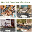 OPPODREAM Outdoor Rug 5x7 Ft, Waterproof Outdoor Plastic Straw Rug for Patio, Reversible Out Door Carpet for Camping, Deck, Rv, 5 x 7 Area Carpet Balcony, Porch, Backyard, Black and White 🍁 All In One Marketplace Canada