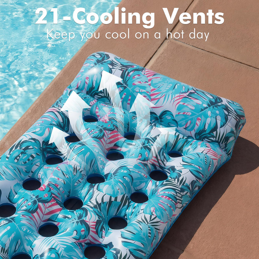 Stonful 2 Pack Inflatable Pool Float Mat, Giant Pool Floats Adult Size with Headrest, Lake Float Raft Water Lounger, Multi-Purpose Swimming Pool Floats Toys for Pool Party, Summer Beach, Outdoor 🍁 All In One Marketplace Canada