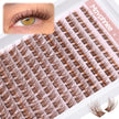Brown Lash Clusters Natural Lash Extensions Wispy Eyelash Clusters 154 Pcs C Curl Lashes Clusters for Everyday Wear Beginner Friendly Dark Brown Cluster Eyelash Extensions by Mavphnnee 🍁 All In One Marketplace Canada
