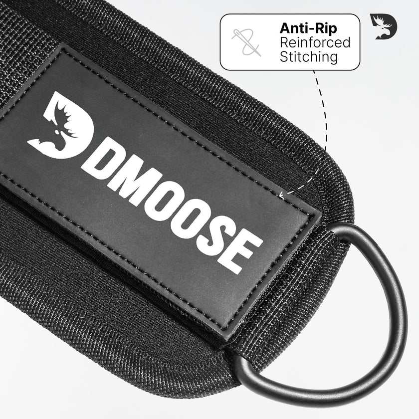 DMoose Ankle Straps for Cable Machines for Kickbacks, Glute Workouts, Leg Extensions, Curls, and Hip Abductors for Men and Women, Adjustable Ankle Strap with Double D-Rings and Neoprene Support 🍁 All In One Marketplace Canada