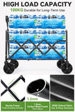 Hikenture Wagon Cart Foldable, Ultra-Compact Small Utility Folding Wagon, Heavy Duty Grocery Cart with All-Terrain Wheels, Portable Collapsible Wagon for Garden, Beach, Shopping, Camping, Sports 🍁 All In One Marketplace Canada