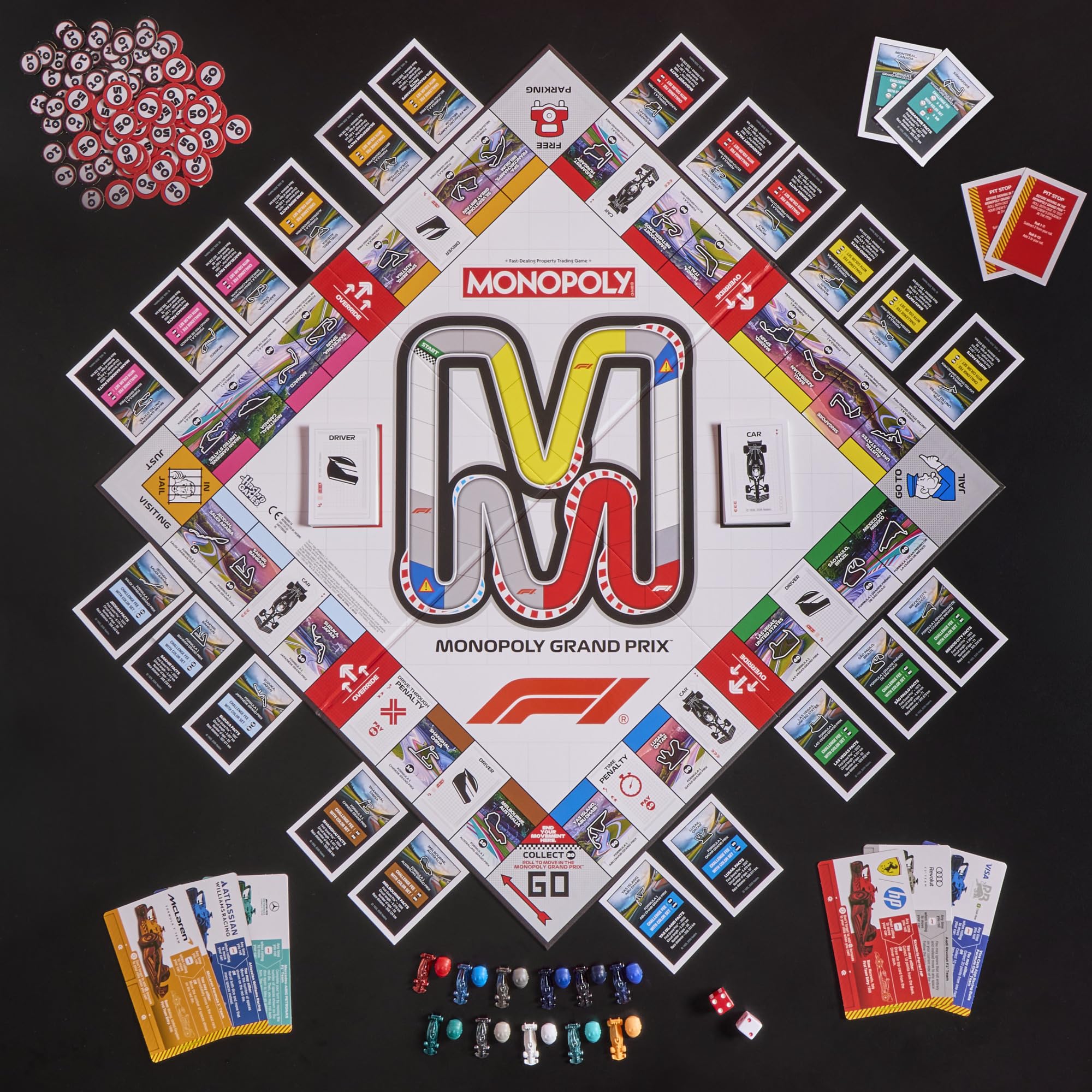 Monopoly F1 Edition Board Game | Officially Licensed Formula 1 Game | Family Games for Kids, Teens and Adults | 2-6 Players | 45 Mins. | Ages 8+ (English) 🍁 All In One Marketplace Canada