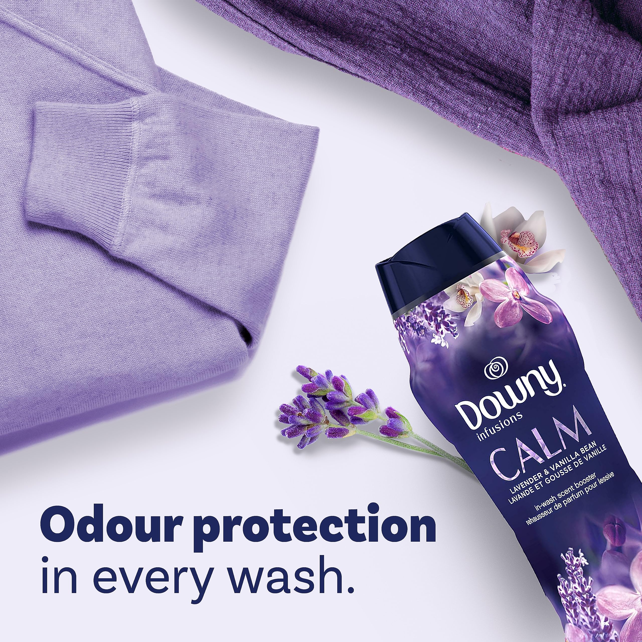 Downy Infusions In-Wash Laundry Scent Booster Beads, CALM, Soothing Lavender and Vanilla Bean, 680 g 🍁 All In One Marketplace Canada