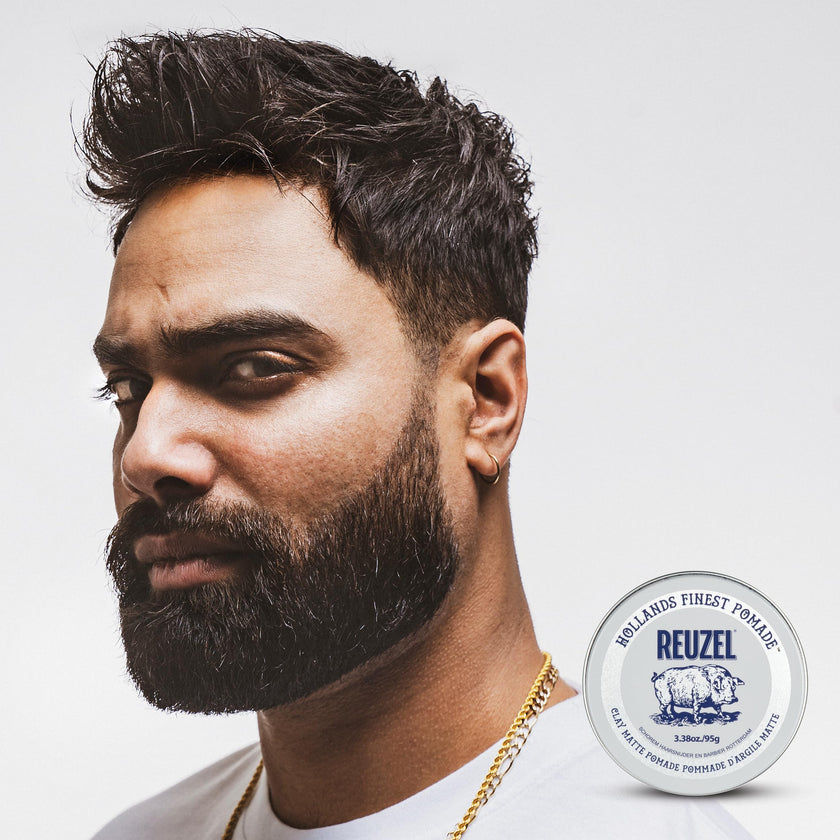 Reuzel Clay Matte Pomade, Medium Hold Matte Finish Hair Styling Clay, Lightweight & Flexible Texturizing Pomade for Volume & Definition With Aloe Vera & Vitamin E, 95g 🍁 All In One Marketplace Canada