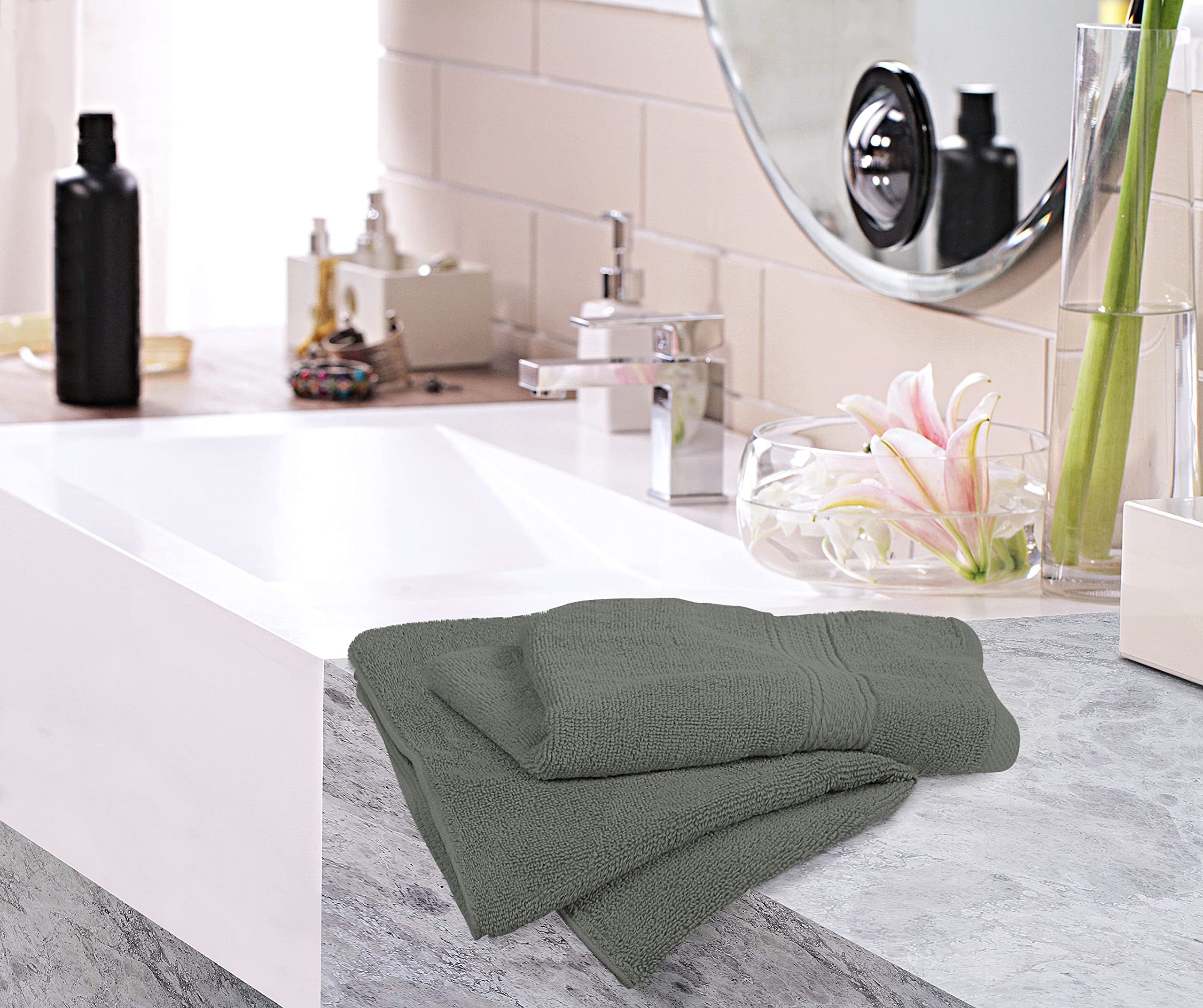 Utopia Towels 6 Pack Premium Hand Towels, 16 by 28 inches, 100% Ring Spun Cotton, Soft and Absorbent 600 GSM Towels for Bathroom, Gym, and Hotel, Grey 🍁 All In One Marketplace Canada