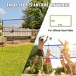 VEVOR Outdoor Portable Volleyball Net System, Adjustable Height Steel Poles, Professional Volleyball Set with PVC Volleyball, Pump, Carrying Bag, Heavy Duty Volleyball Net for Backyard, Beach, Lawn 🍁 All In One Marketplace Canada