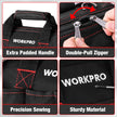 WORKPRO Close Top Wide Mouth Tool Bag Storage Organizer Close Tote, 14