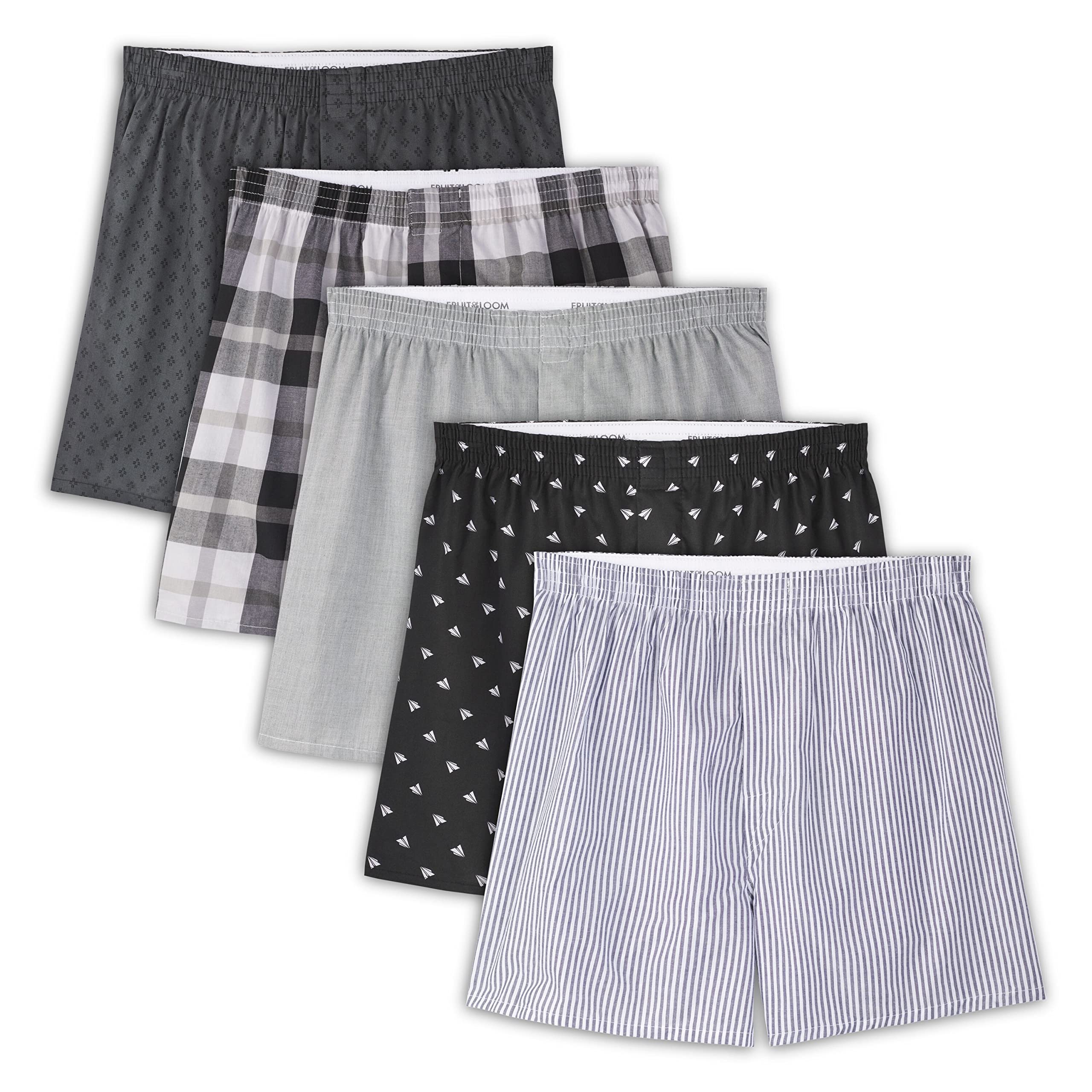 Fruit of the Loom Mens Comfort Casual Boxer Shorts, Assorted Colours, Large US 🍁 All In One Marketplace Canada