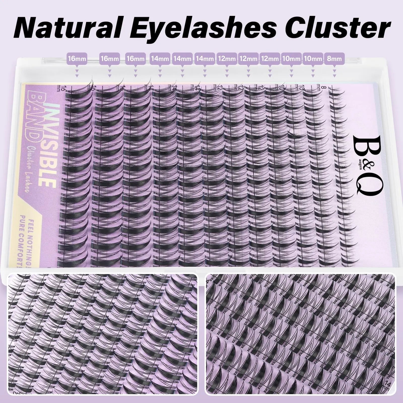 B&Q Fairy Lash Clusters Invisible Band 144PCS, Wispy Eyelash Clusters Manga False Eyelashes, C Curl Lash Cluster Natural Wet-Look Individual Lashes, Anime Cluster Eyelash Extensions with Spikes(Fairy) 🍁 All In One Marketplace Canada