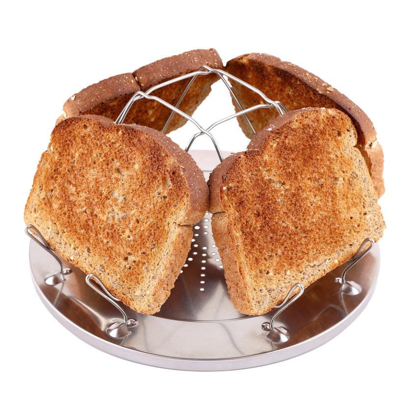 Coghlan's Camp Stove Toaster – Stainless Steel, Lightweight, Portable and Compact Design for Outdoor Cooking, Toasts Up to 4 Slices at a Time, Perfect for Camping, Hiking, Backpacking, and Picnics 🍁 All In One Marketplace Canada