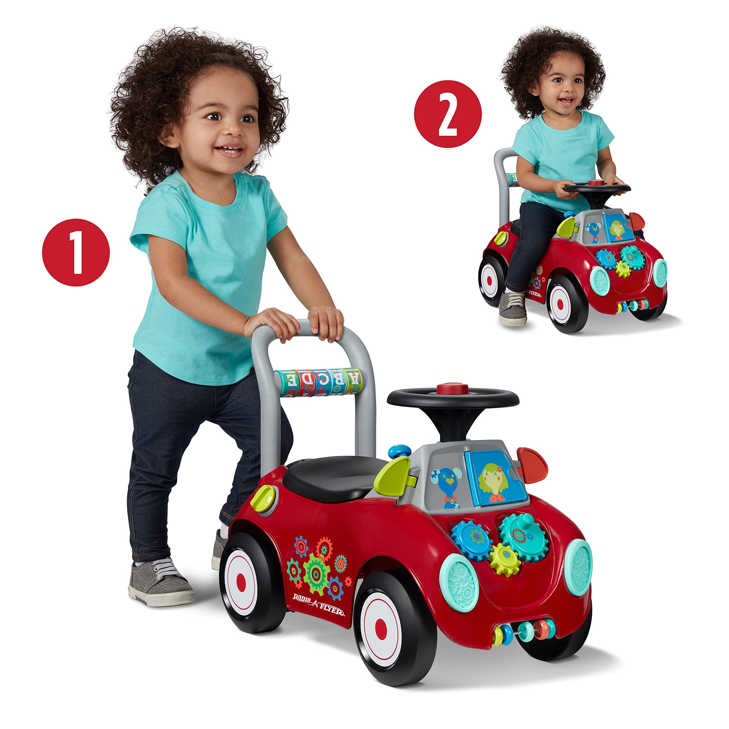 Radio Flyer Busy Buggy, Sit to Stand Toddler Ride On Toy, Ages 1-3, Red 🍁 All In One Marketplace Canada