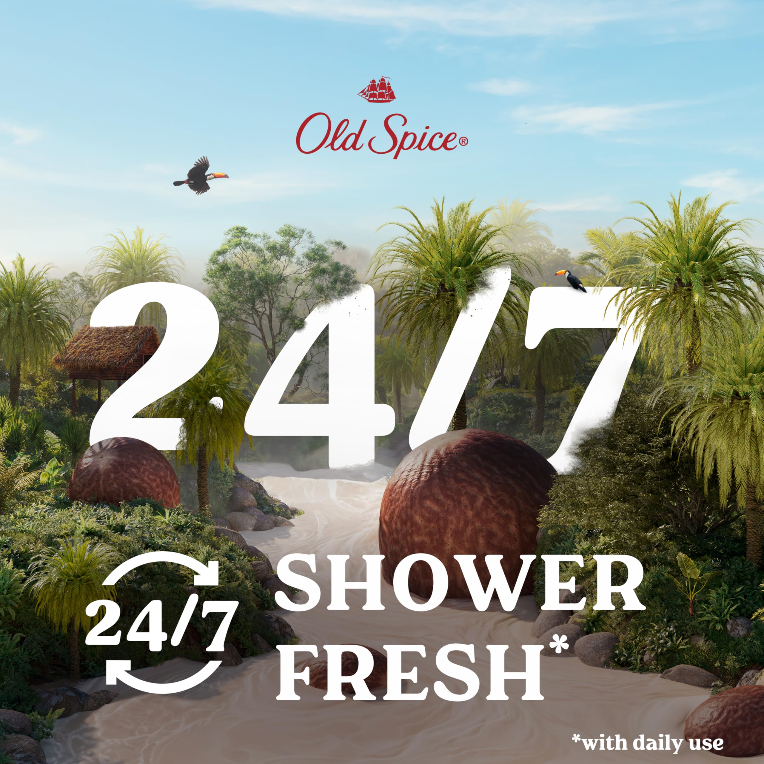 Old Spice Men's Body Wash Moisturize with Shea Butter, 24/7 Moisturization, Gentle on Skin, 2.12 L Total (4 Count of 532 mL Each) 🍁 All In One Marketplace Canada