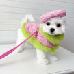 Plaid Harness Set | Dog Harness Leash and Hat Set
