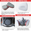 7in1 Half Face Gas Mask Facepiece Spray Painting Respirator Reusable Safety protective mask