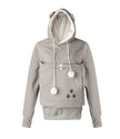 Sweatshirt With Pockets – Women’s Casual Solid Cat Lover Hoodie
