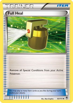 Full Heal 93/111 - XY  Furious Fists Reverse Holofoil
