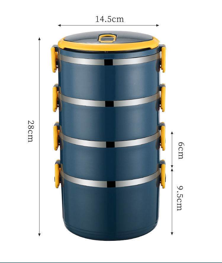 Multilayer Thermal Stainless Steel Insulated Lunch Box for Adults