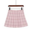 Mini Plaid Pleated High Waist Skirt A- Line Skirt
