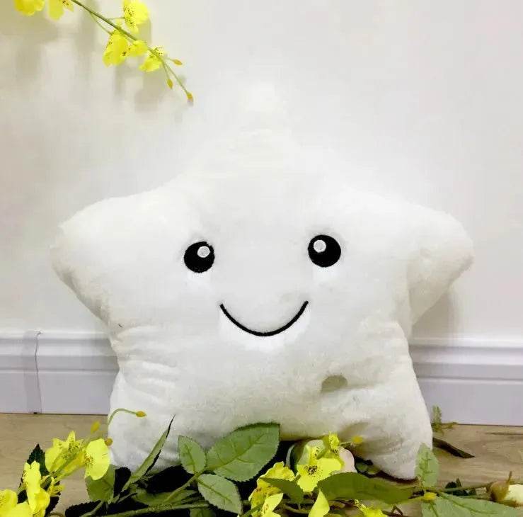 Unique Luminous Pillow Vivid Star Design LED Light Colorful Cushion Stars Plush Pillow Toys Gift For Kids Children Girl