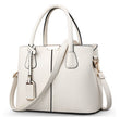 Women's PU Leather Lychee Pattern Shoulder Bag – Portable Crossbody Messenger Bag