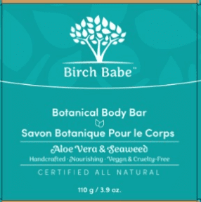 Birch Babe - Body Bar - Aloe Vera & Seaweed (115g)