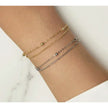 925 Sterling Silver Double Bead Chain Bracelet