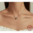 925 Sterling Silver Blue Crystal Evil Eye Necklace | Lucky Eye Neck Chain | Women'S Birthday Gift Fine Jewelry