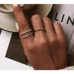 925 Sterling Silver Cz Simulated Diamond Stackable Ring Platinum Plated Eternity Bands For Women