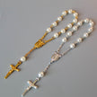 Beads Pearl Cross Full Moon Blessing Bracelet Fashion Jewelry