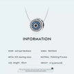 925 Sterling Silver Blue Crystal Evil Eye Necklace | Lucky Eye Neck Chain | Women'S Birthday Gift Fine Jewelry