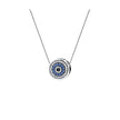 925 Sterling Silver Blue Crystal Evil Eye Necklace | Lucky Eye Neck Chain | Women'S Birthday Gift Fine Jewelry