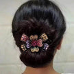 Elegant Rhinestone Barrette Flower Hair Clip