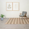 Artisan Hand Woven Jute  Cotton Grey Plaid Rug-5X7 Ft